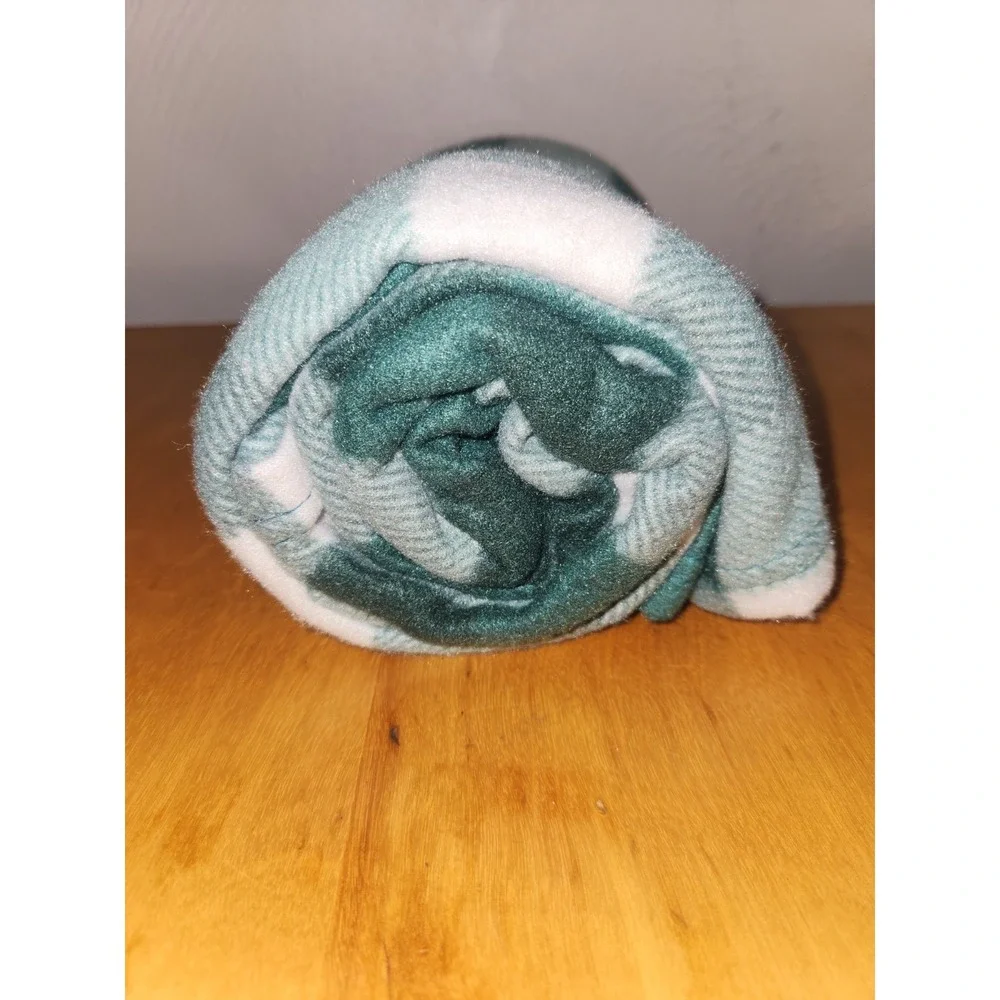 Pine Creek Fleece Throw‎ Blanket 46 x 63  Copper Green Plaid Christmas New